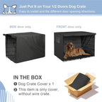 Explore Land Dog Crate Cover Heavy Duty Polyester Pet Kennel Sunshade Universal - Image 2