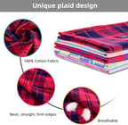 Spring Dog Bandana Small-Dog Scarf Vibrant Color Pink Green Plaid Printing - Image 3