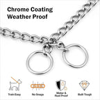 TagME Chain Choke Collar for Dogs, Adjustable Weather Proof Necklace for Small - Image 2
