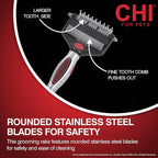 CHI for Dogs 2 in 1 Dematting and Deshedding Rake, Dual Head Dog Grooming Tool - Image 6