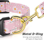 Reflective Dog Collar for Small Dogs, Cute Daisy Theme Adjustable Heavy-Duty - Image 5