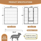 BestPet | Dog Playpen | 40 Inch, 12 Panels | Heavy Duty Metal Pet Exercise Pen - Image 8