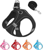 XXXS Black Soft Mesh Dog Harness and Leash Set, No Escape Puppy Harnesses by Unknown