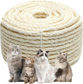 Natural Sisal Rope 1/4 Inch 6mm 164-Feet by Juomid