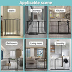 WAOWAO Baby Gate 57.48-62.20" Extra Wide Pressure Mounted Walk Through Swing - Image 5