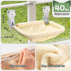 Cat Window Perch Cordless, Foldable & Stable Cat Beds- Breathable Cat Window - Image 5