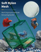 Pawfly Aquarium Fish Net with Braided Metal Handle Square Net with Soft Fine - Image 3