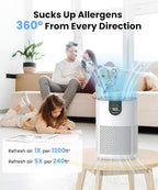 VEWIOR 2 Pack Air Purifiers for Home, Air Purifiers for Bedroom Large Room up - Image 2