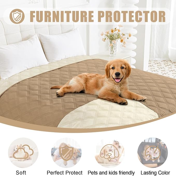 Smiry Waterproof Dog Bed Cover Blanket 40x80, Soft Reversible Pet Blanket - Image 8