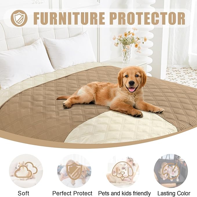Smiry Waterproof Dog Bed Cover Blanket 82x82, Soft Reversible Pet Blanket - Image 8