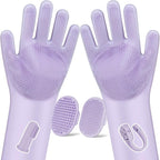 6PCS Pet Grooming Kit for Dogs, Cats and Horses | Dog Washing Gloves | Dog Bath by Augwind