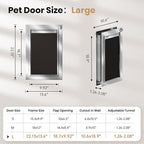 All Aluminum Dog Door, Rust Proof Heavy Duty Large Dog Door - Image 6
