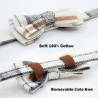 Cat Collar Breakaway with Bell and Bow Tie, Plaid Design Adjustable Safety - Image 6