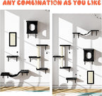 NUNU LAB Cat Wall Shelves Set, Scratching Post, Wall Shelves - Image 3