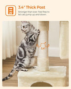 Feandrea Cat Tree, 33.1-Inch Cat Tower, Plush Condo - Image 7