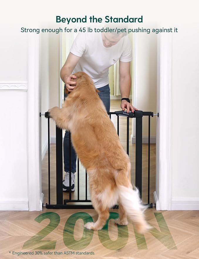 Babelio 36" Tall Baby Gate, 29-48" Auto-Close and Pressure Mounted Baby Gate - Image 2