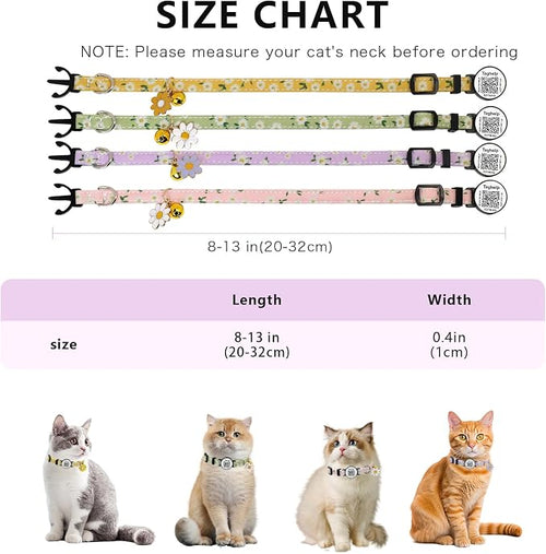 4 PCS Cute Flower Cat Collar - Image 2