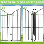 Decorative Garden Fence 24in x10ft, 5 Pack No Dig Fence Animal Barrier - Image 4