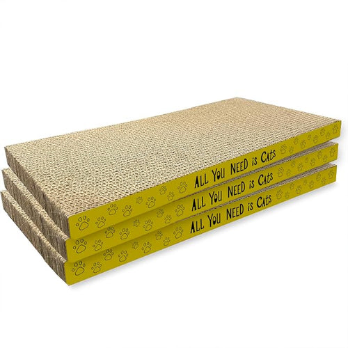 3 Pack Cardboard Cat Scratcher Pads Cat Scratching Board by Unknown