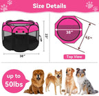 Dog Cat Playpen, Large Puppy Pet Playpen, Dog Crate Tent Cage Indoor/Outdoor - Image 8