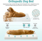 Cute Dog Bed for Extra Large Dogs, Faux Rabbit Fur Orthopedic Dog Bed - Image 3