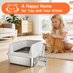 Stainless Steel Cat Litter Box, Odor Free Metal Litter Box - Image 8