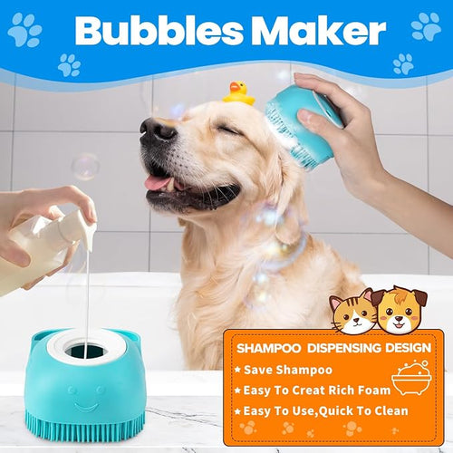 3PCS Dog Bath Brush, Scrubber for Bath, Dog Bath Supplies, Suitable for - Image 2