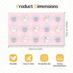 Cat Feeding Mat 24x16 inch Pink Heart Kitten Print Pet Bowl Placemat Non Slip - Image 6