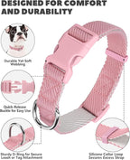 Dynmeow Soft and Breathable Cotton Dog Collar, Durable Adjustable Female Girl - Image 2