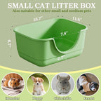 Low Entry Small Litter Box for Kittens, Kitty Plastic Litter Boxes, Open Top - Image 5
