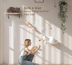 Wall Mounted Cat Shelves Set for Large Cats, 4 Piece Wood Cats Wall Furniture - Image 2