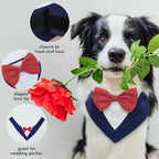 FUAMEY Dog Tuxedo for Small Dogs, Dog Formal Suit Dogs Attire Pet Bow Tie Puppy - Image 5