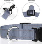 TagME Reflective Nylon Dog Collars, Adjustable Classic Pet Collar - Image 3