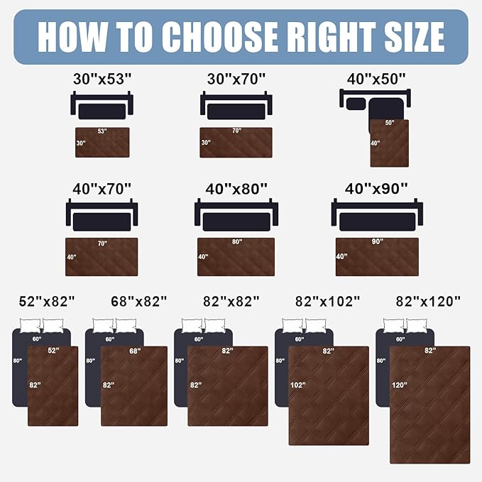 Smiry Waterproof Dog Bed Cover Blanket 30x53, Soft Reversible Pet Blanket - Image 6