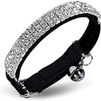 CHUKCHI Soft Velvet Safe Cat Adjustable Collar Bling Diamante by CHUKCHI