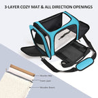 Henkelion Pet Carrier for Small Medium Cats Puppies up to 15 Lbs, Airline - Image 2