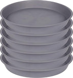 6 Pack of 7 8 inch Plant Saucer, Heavy Duty Plastic Plant Water Tray 8 inch by Bleuhome