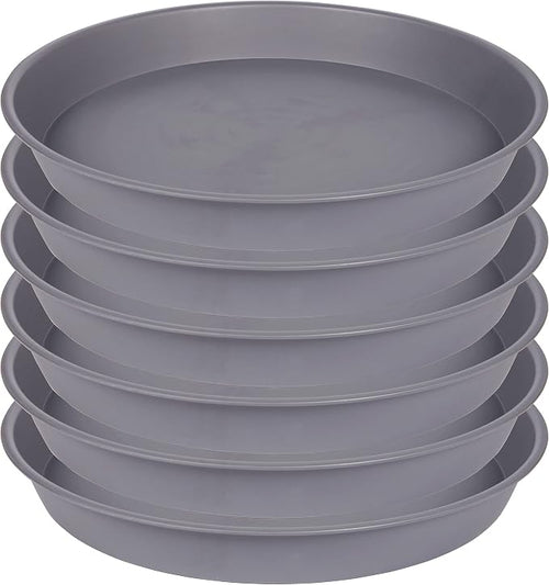 6 Pack of 7 8 inch Plant Saucer, Heavy Duty Plastic Plant Water Tray 8 inch by Bleuhome