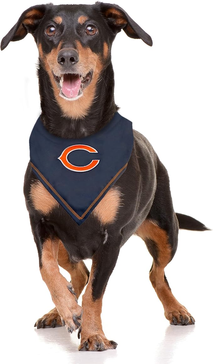 Pets First NFL Chicago Bears TIE Bandana, Large/X-Large. Dog Cat Scarf Bib - Image 3