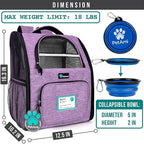 PetAmi Dog Backpack Carrier for Small Large Cat, Ventilated Pet Hiking Backpack - Image 2