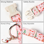 DOGWONG Christmas Dog Collar-Cute Pink Snowman Dog Collars, Adjustable - Image 3