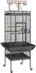 ZENY 61-inch Playtop Parrot Bird Cages, Wrought Iron Large Birdcage - Image 8