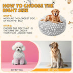 Youyole Large Washable Round Dog Bed Cover Replacement Waterproof 45 x 45 x 11 - Image 3