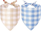 Spring Dog Bandanas Small 2PCS, 4 Pattern Summer Floral Scarf - Image 2