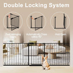 WAOWAO Baby Gate 52.76-62.2" Extra Wide Pressure Mounted Walk Through Swing - Image 4