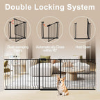WAOWAO Baby Gate 62.20-71.26" Extra Wide Pressure Mounted Walk Through Swing - Image 4