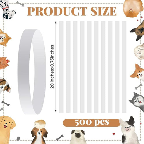 500 Count 20inch Adjustable Paper Dog Collars - Image 2