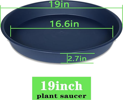 4 Pack of 18 19 inch Plant Saucer Drip Tray, Heavy Duty Deep Plant Saucers - Image 2
