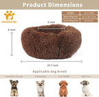 Calming Donut Dogs Beds for Small Dogs Washable, 19inch Fluffy Round Puppy Bed - Image 2