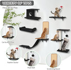 Cat Wall Shelves, 6 in 1 Cat Wall Furniture Set - Image 5